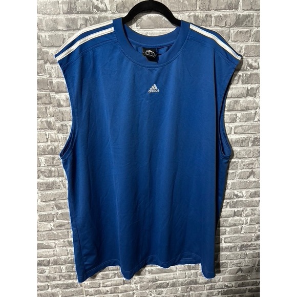 Men's Blue Adidas Tank Top - Picture 1 of 3